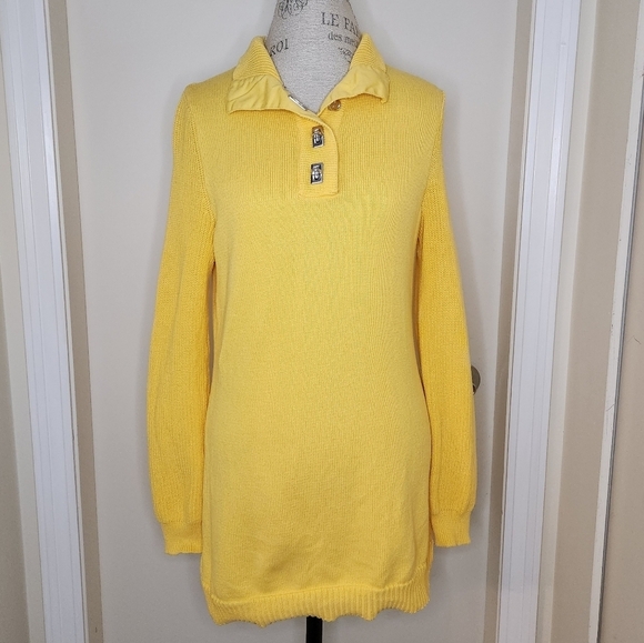 Ralph Lauren Yellow Knit Sweater - Picture 1 of 8